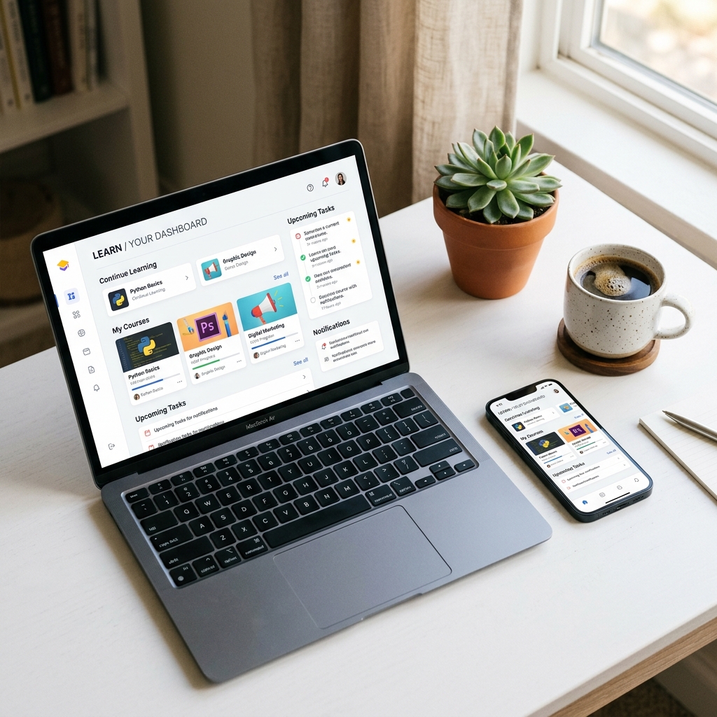 Catalyst dashboard on laptop and mobile devices
